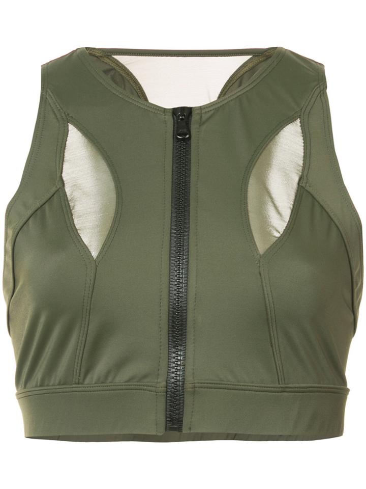 Cushnie Et Ochs Melusine Cropped Top - Green