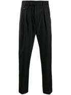 Lardini Side Buckle Tailored Trousers - Black