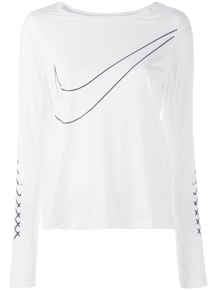 Nike Breathe City Jersey Top, Women's, Size: Large, White, Polyester