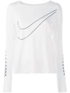 Nike Breathe City Jersey Top, Women's, Size: Large, White, Polyester