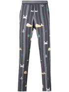 Thom Browne Sailor Print Trousers - Grey