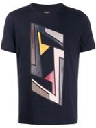 Fendi Futuristic Ff T-shirt - Blue