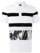 Les Hommes Urban - Striped Polo Shirt - Men - Cotton - L, White, Cotton