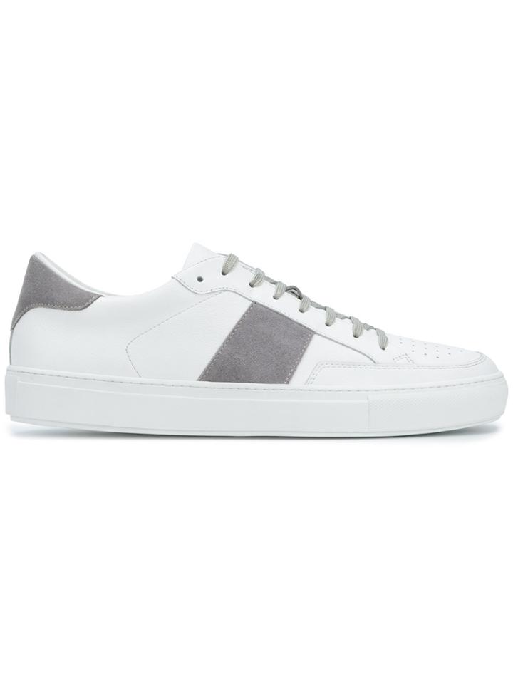 Eleventy Two Tone Lace-up Sneakers - White