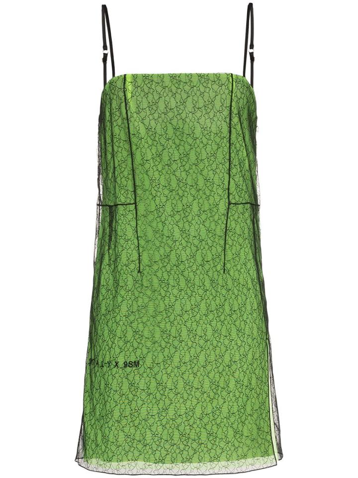 1017 Alyx 9sm Mesh Layered Strappy Mini Dress - Green