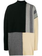 Jil Sander Patchwork Oversized Jumper - Black