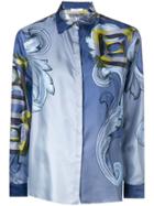 Versace Collection Printed Shirt - Blue
