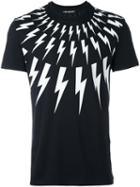 Neil Barrett 'thunder' T-shirt, Men's, Size: Xs, Black, Cotton