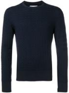 Thom Browne Cable Knit Jumper - Blue