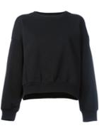 Philosophy Di Lorenzo Serafini Ruffle Detail Sweatshirt, Women's, Size: Large, Black, Cotton