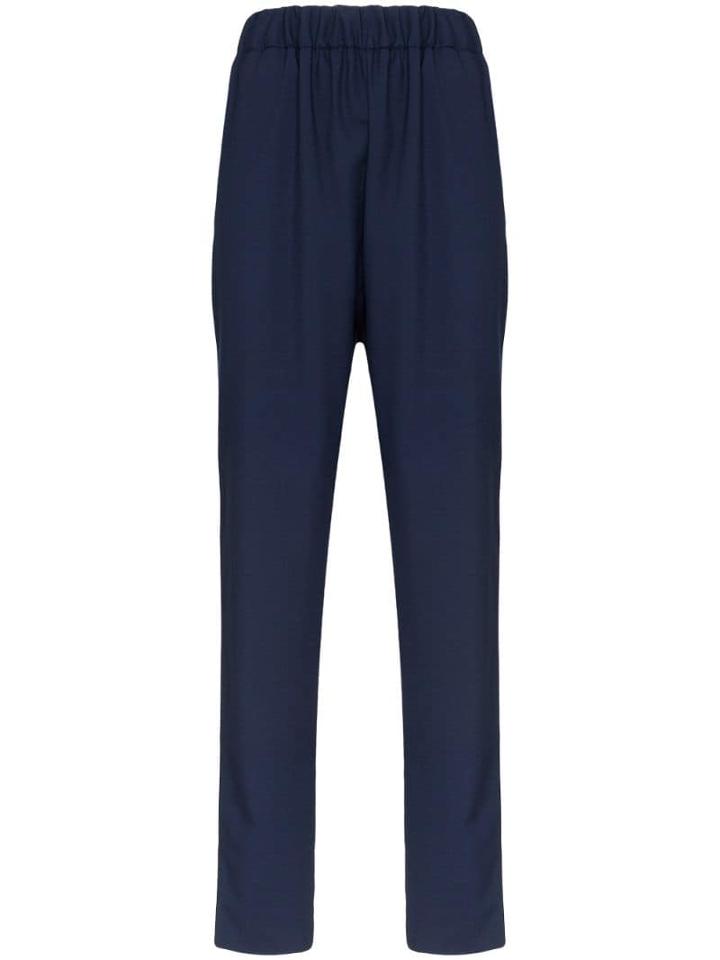 Marni Elasticated-waist Slim Trousers - Blue