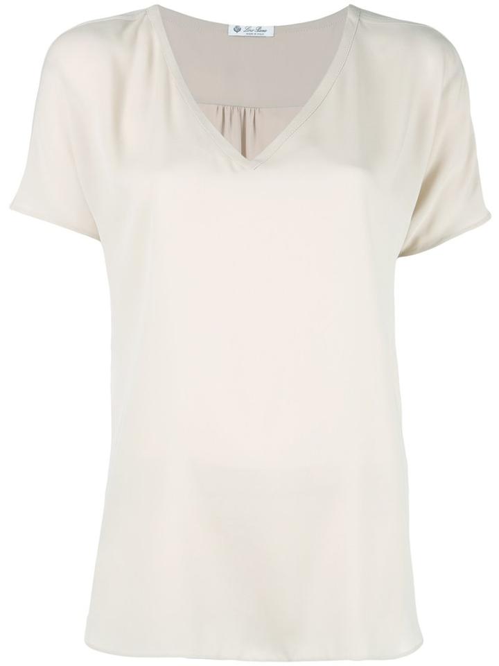 Loro Piana Maurine T-shirt, Women's, Size: Large, Nude/neutrals, Silk/spandex/elastane