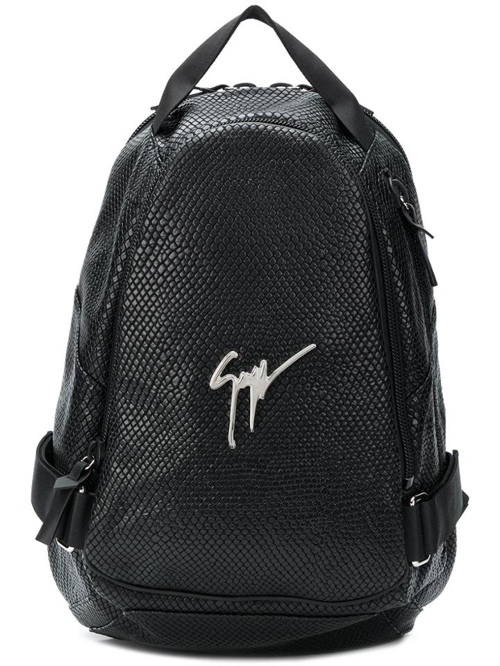 Giuseppe Zanotti Design Textured Backback - Black