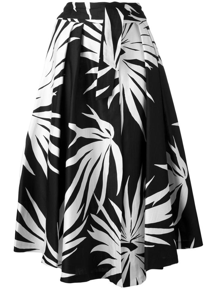 Milly - Midi Jackie Skirt - Women - Cotton - 4, Black, Cotton
