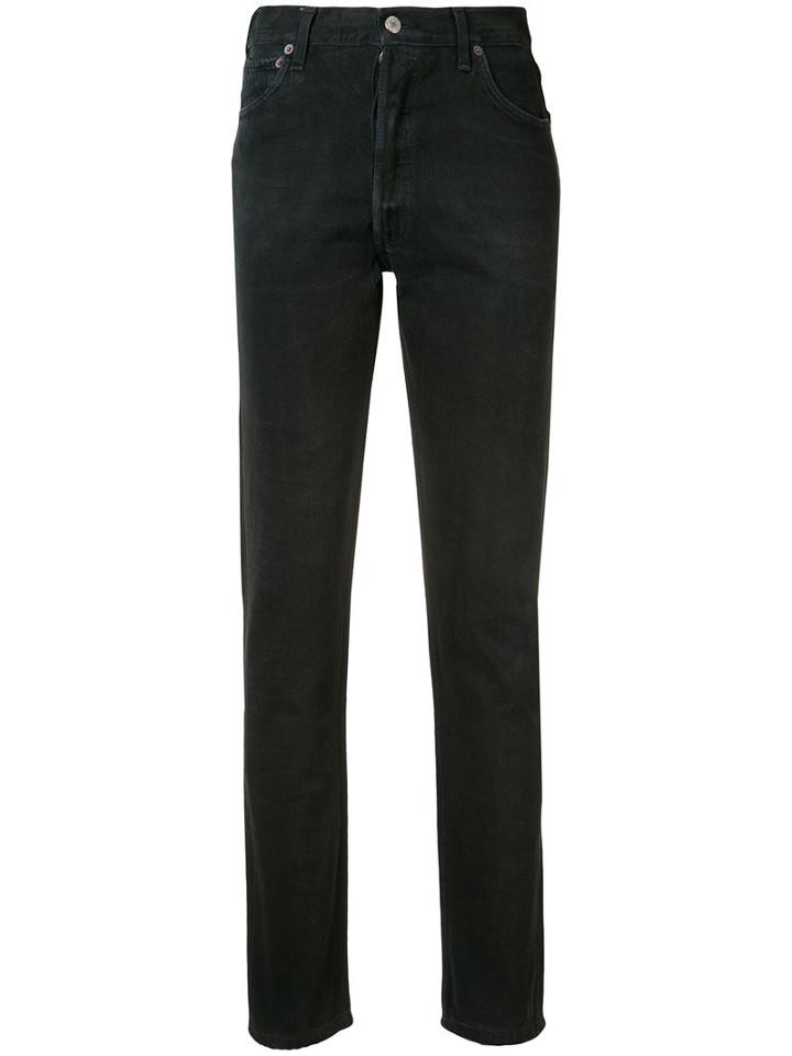 Re/done High Rise Jeans, Women's, Size: 27, Black, Cotton