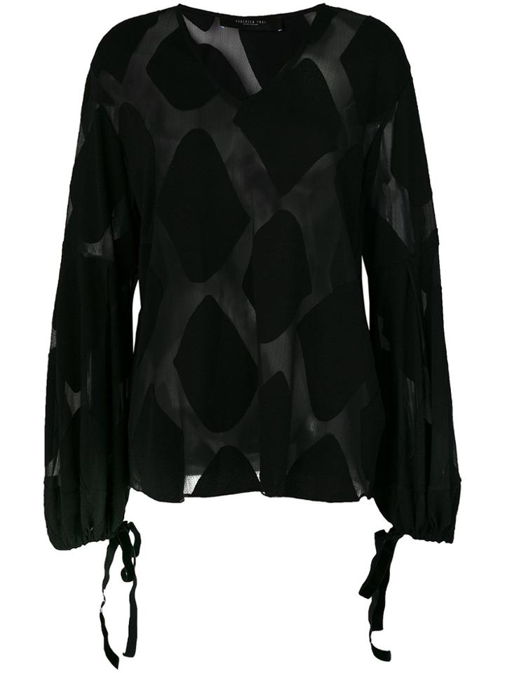 Federica Tosi Semi Sheer Mesh Top - Black