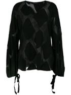 Federica Tosi Semi Sheer Mesh Top - Black