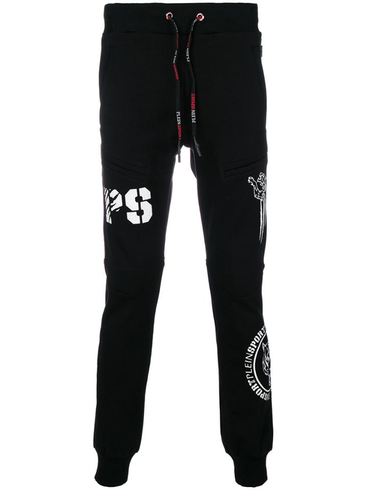 Plein Sport Printed Sweatpants - Black