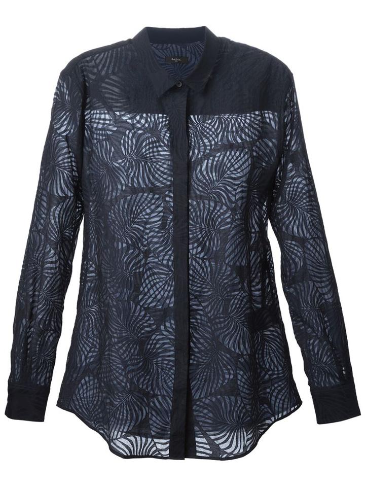 Paul Smith Sheer Foliage Print Shirt