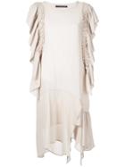 Maurizio Pecoraro - Draped Dress - Women - Cotton - 42, Nude/neutrals, Cotton