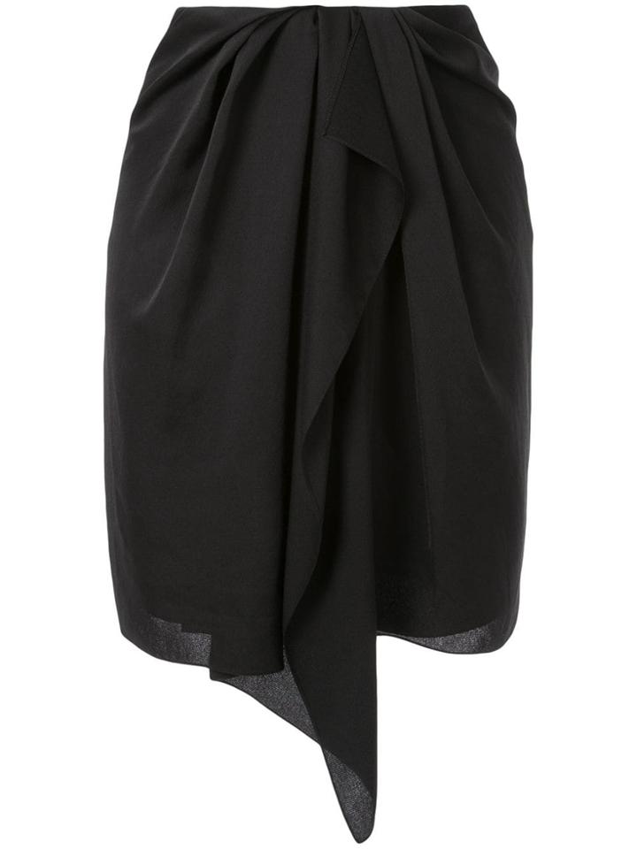 Nina Ricci Draped Front Skirt - Black
