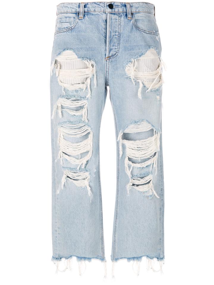 Alexander Wang Rival W Destroyed Jeans - Blue