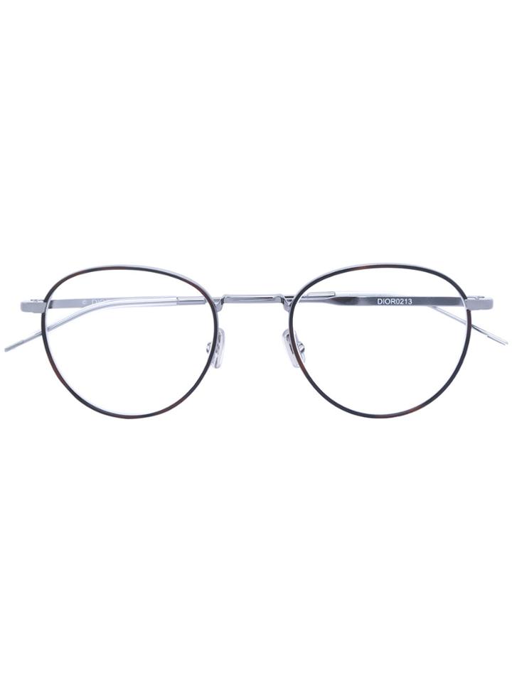 Dior Eyewear Round Frame Glasses - Metallic