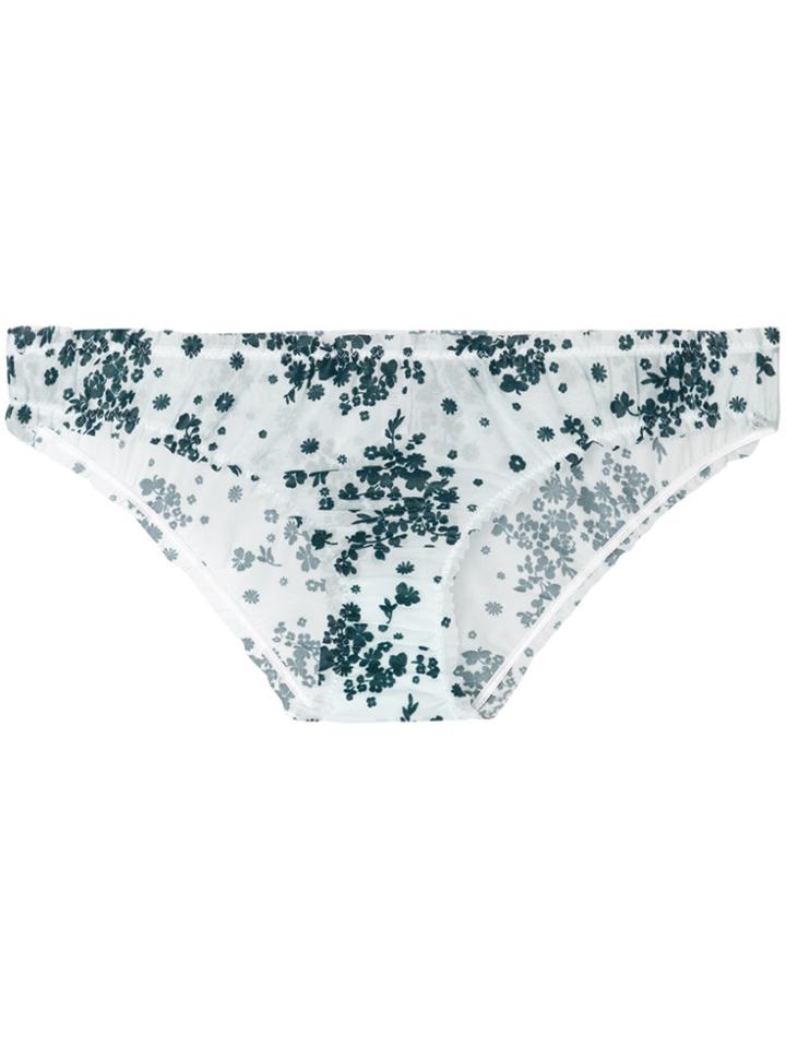 Chite' Print Bikini Bottoms - Green