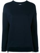 Jil Sander - Crew Neck Sweatshirt - Women - Cotton/polyester - 36, Blue, Cotton/polyester