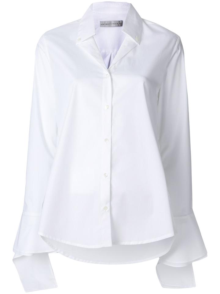 Palmer / Harding Ruffled Cuff Shirt - White