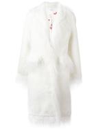 Saks Potts Oversized Fur Coat, Women's, Size: 2, White, Sheep Skin/shearling/lamb Fur/polyester
