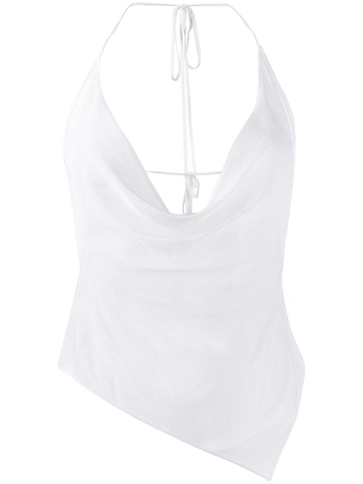 Jacquemus Sheer Halter Top - White