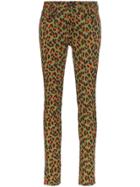 R13 X Alison Mosshart High-rise Leopard-print Skinny Jeans - Green
