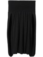 Burberry Off-the-shoulder Wool And Crepe Dress - Black