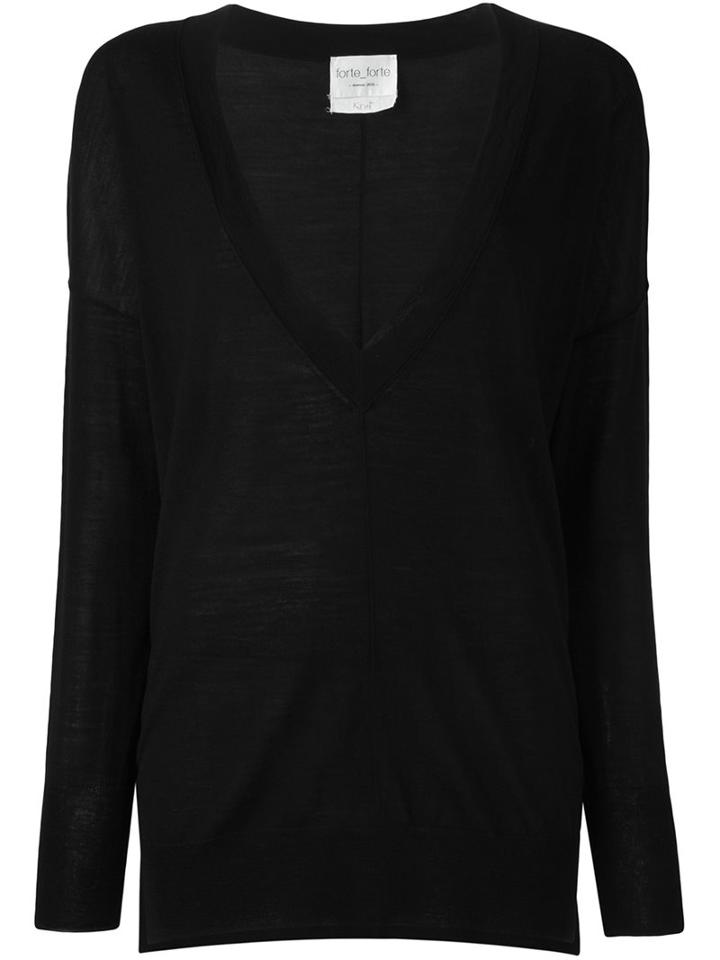 Forte Forte V-neck Jumper, Women's, Size: I, Black, Wool