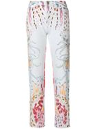 Roberto Cavalli Cropped Printed Jeans - Blue