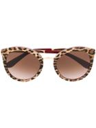 Dolce & Gabbana Eyewear Leopard Print Sunglasses - Neutrals