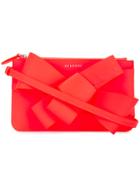 Delpozo Asymmetric Bow Clutch - Pink & Purple