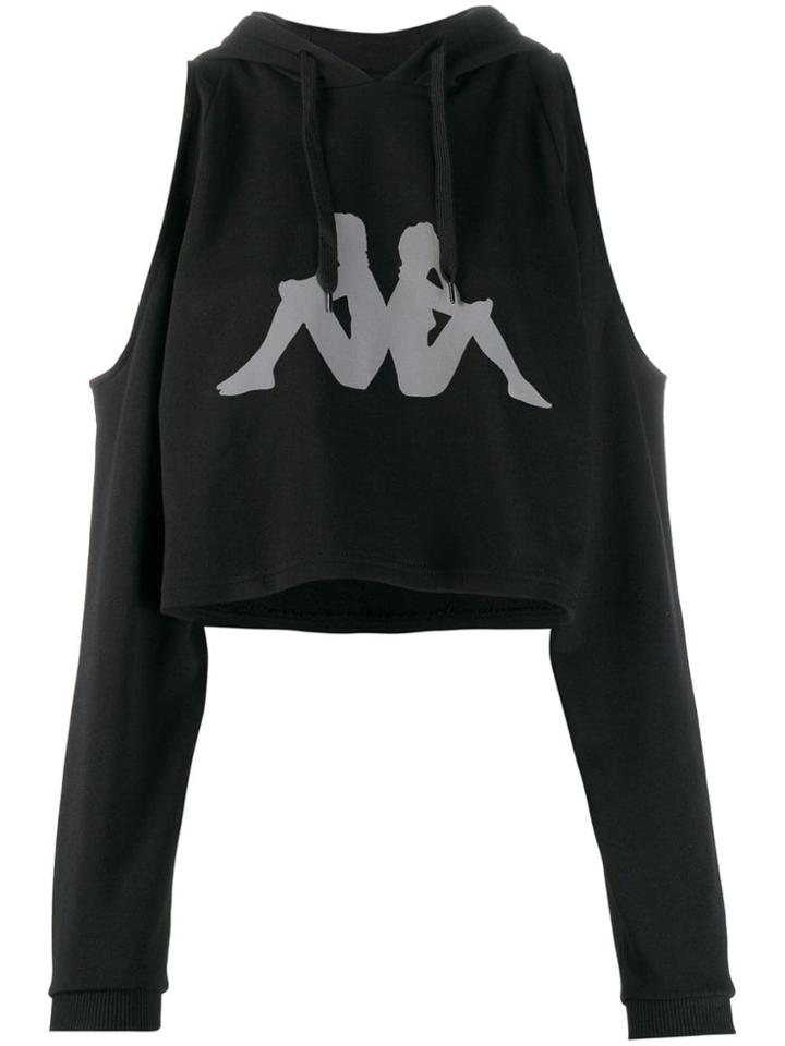 Kappa Kontroll Cold Shoulder Hoodie - Black