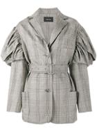 Simone Rocha Prince Of Wales Checked Jacket - Grey