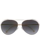 Fendi Eyewear Run Away Aviator Sunglasses - Metallic