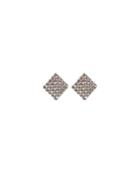 Alessandra Rich Crystal Square Clip-on Earrings - Unavailable