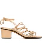 Chloé Jamie Strappy Sandals, Women's, Size: 37.5, Nude/neutrals, Nappa Leather/leather