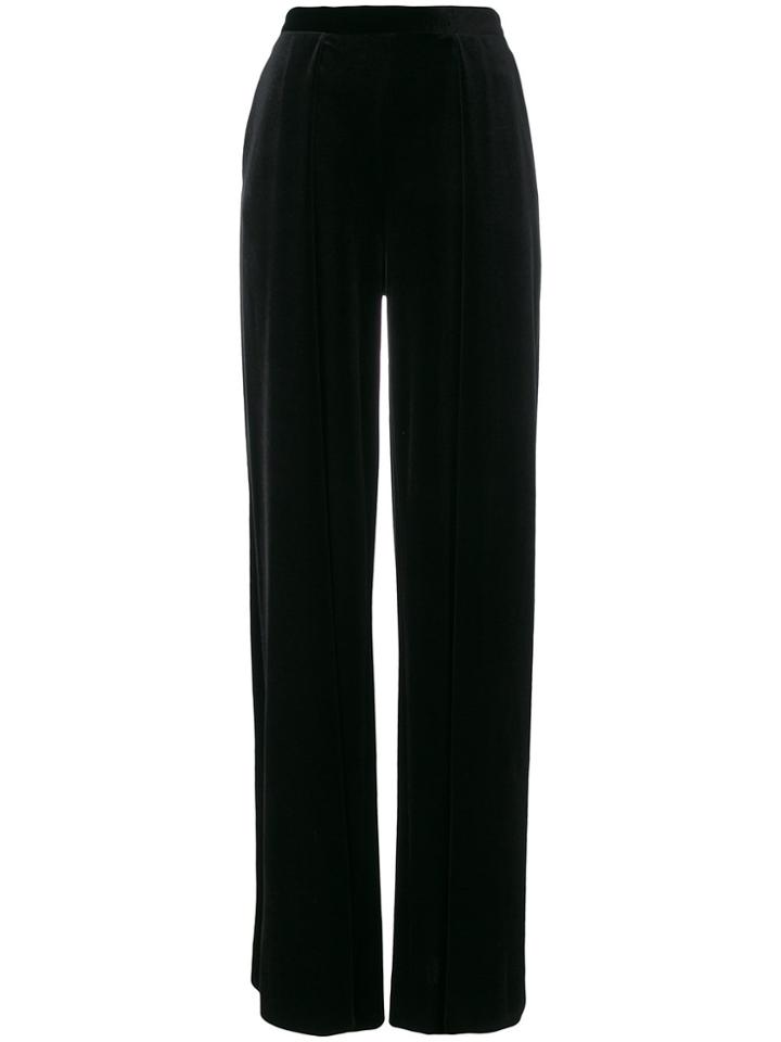 Talbot Runhof Wide Leg Trousers - Black