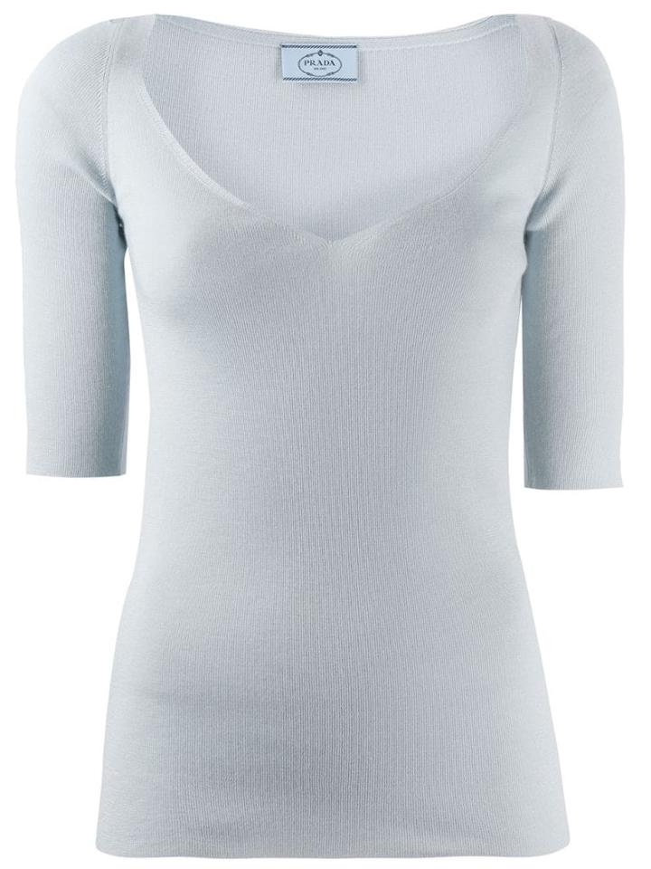 Prada Deep V-neck Sweater - Blue
