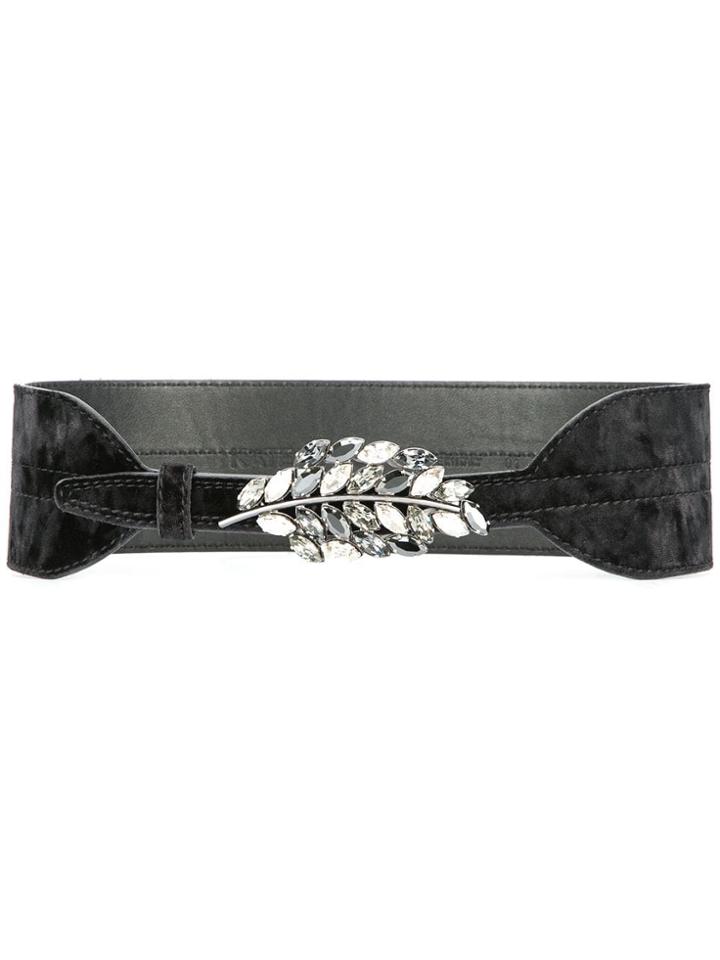 Kate Cate Embellished Waist Belt - Black