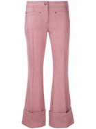 Marco De Vincenzo Flared Tailored Trousers - Pink & Purple