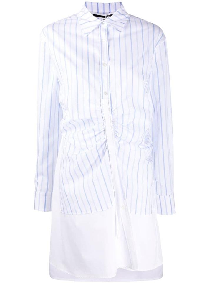Mcq Alexander Mcqueen Gathered Placket Dress - White