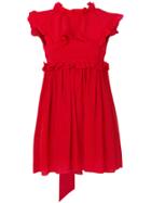 Balenciaga Baby Doll Plastron Dress - Red