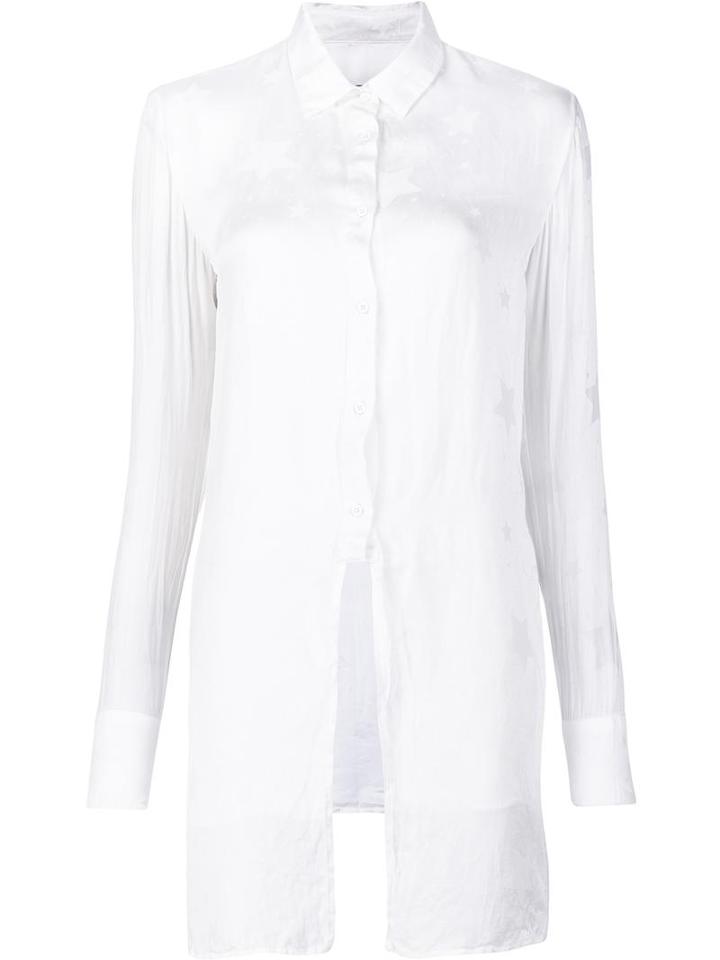 Rta 'marie' Tye Shirt, Women's, Size: Small, White, Silk